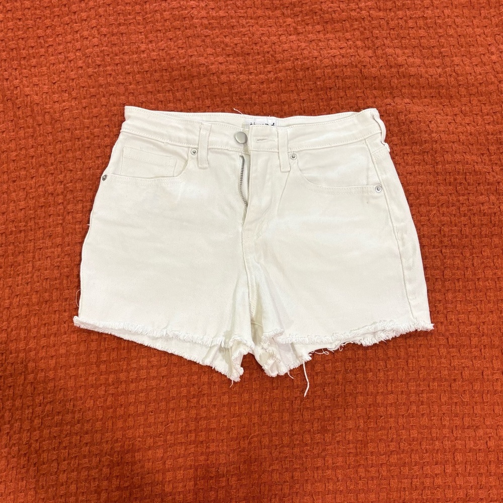 Abound Women's White Distressed Jean Shorts